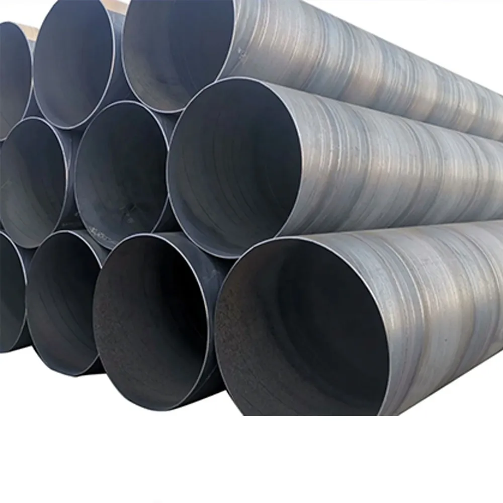 Black API 5L Spiral Weld steel pipe SCH40 SSAW Steel Pipe for Construction